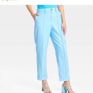 Slim Fit Effortless Pintuck Ankle Pants